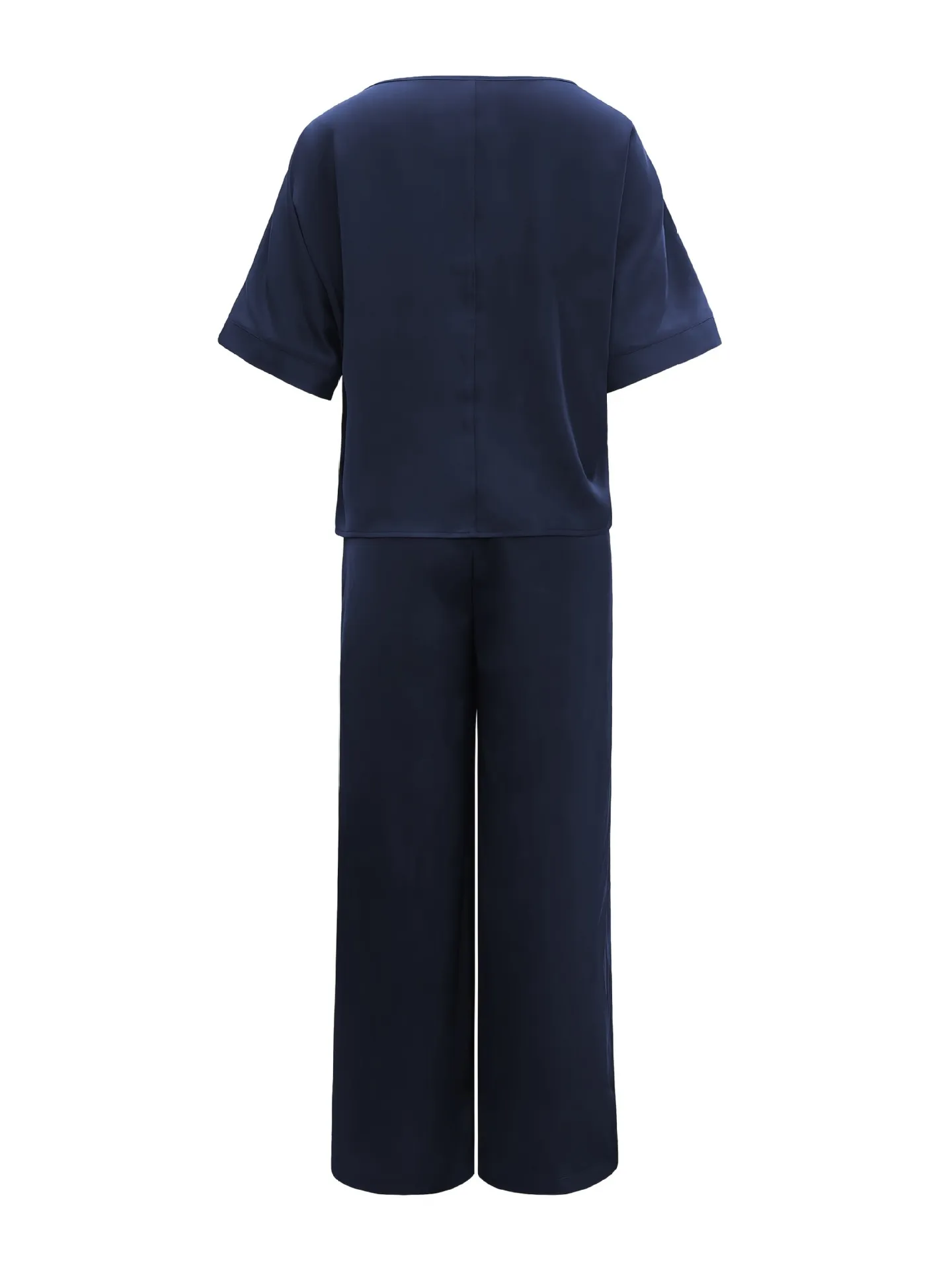Round Neck Top and Pants Set - Image 3