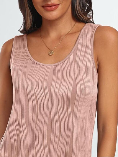 Round Neck Wide Strap Tank - Image 11