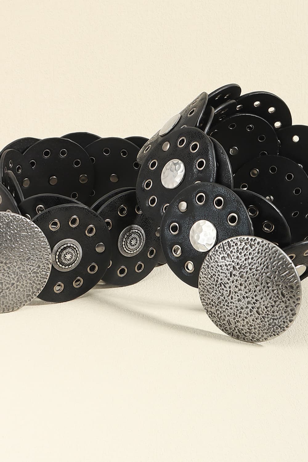 Round Shape PU Leather Belt - Image 10