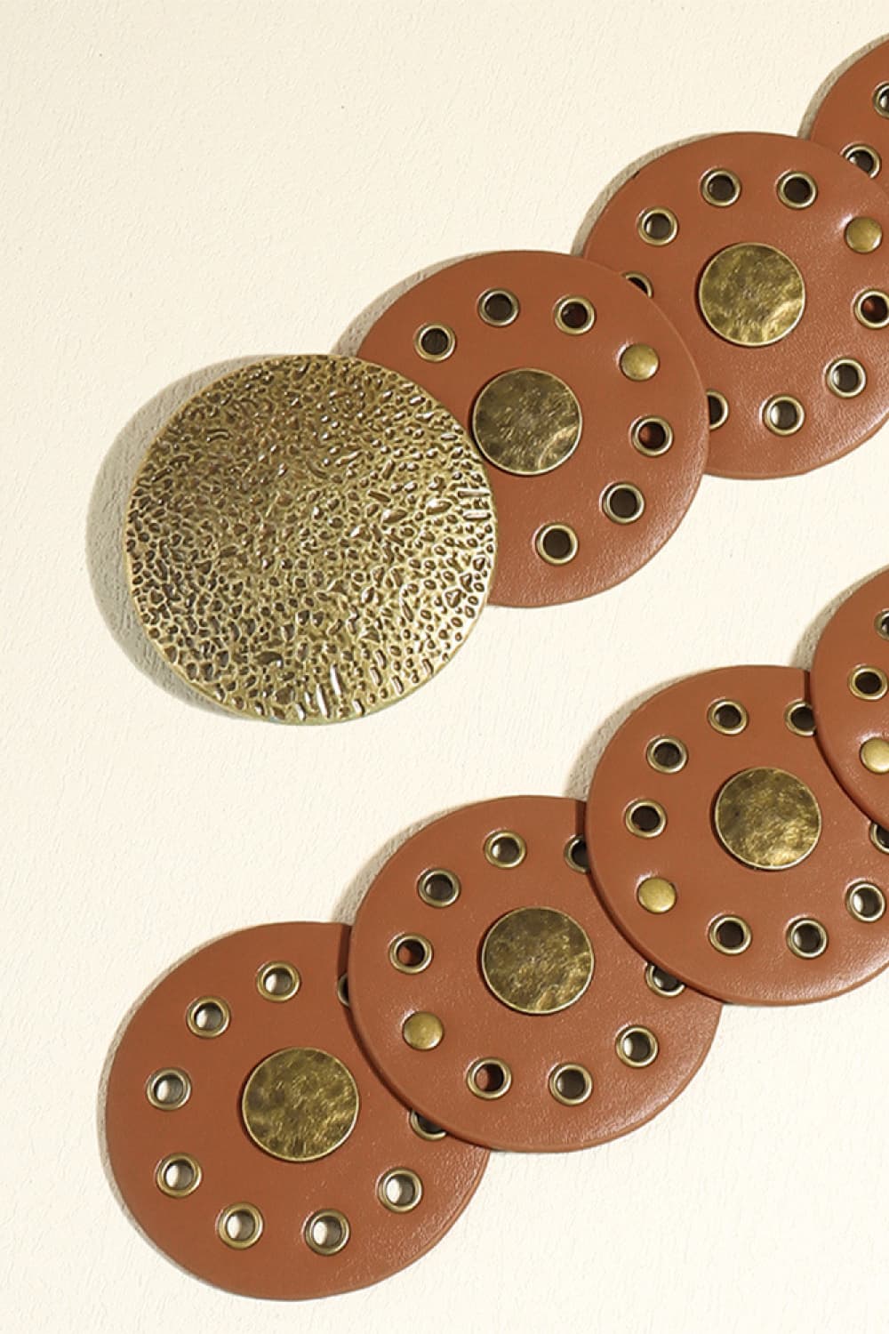 Round Shape PU Leather Belt - Image 14