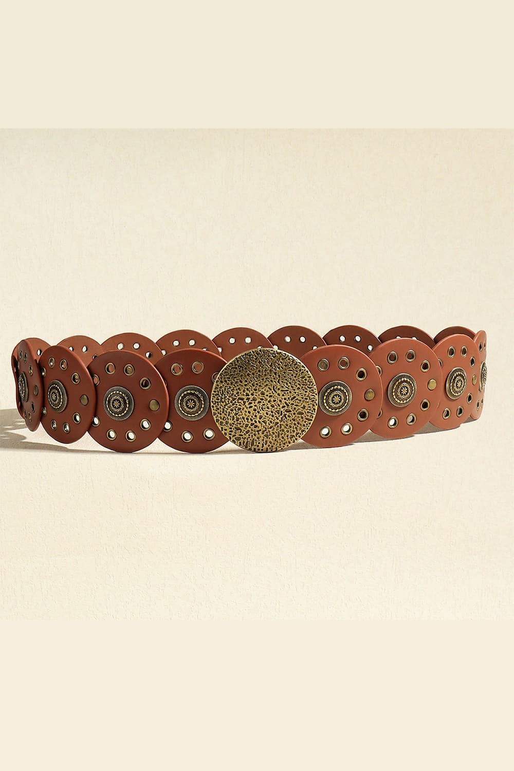 Round Shape PU Leather Belt - Image 15
