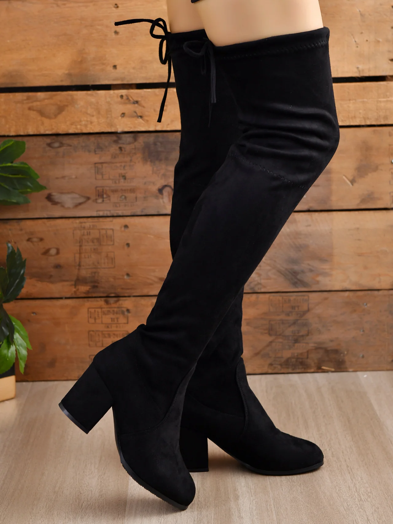 Round Toe Block Heel Boots - Image 4