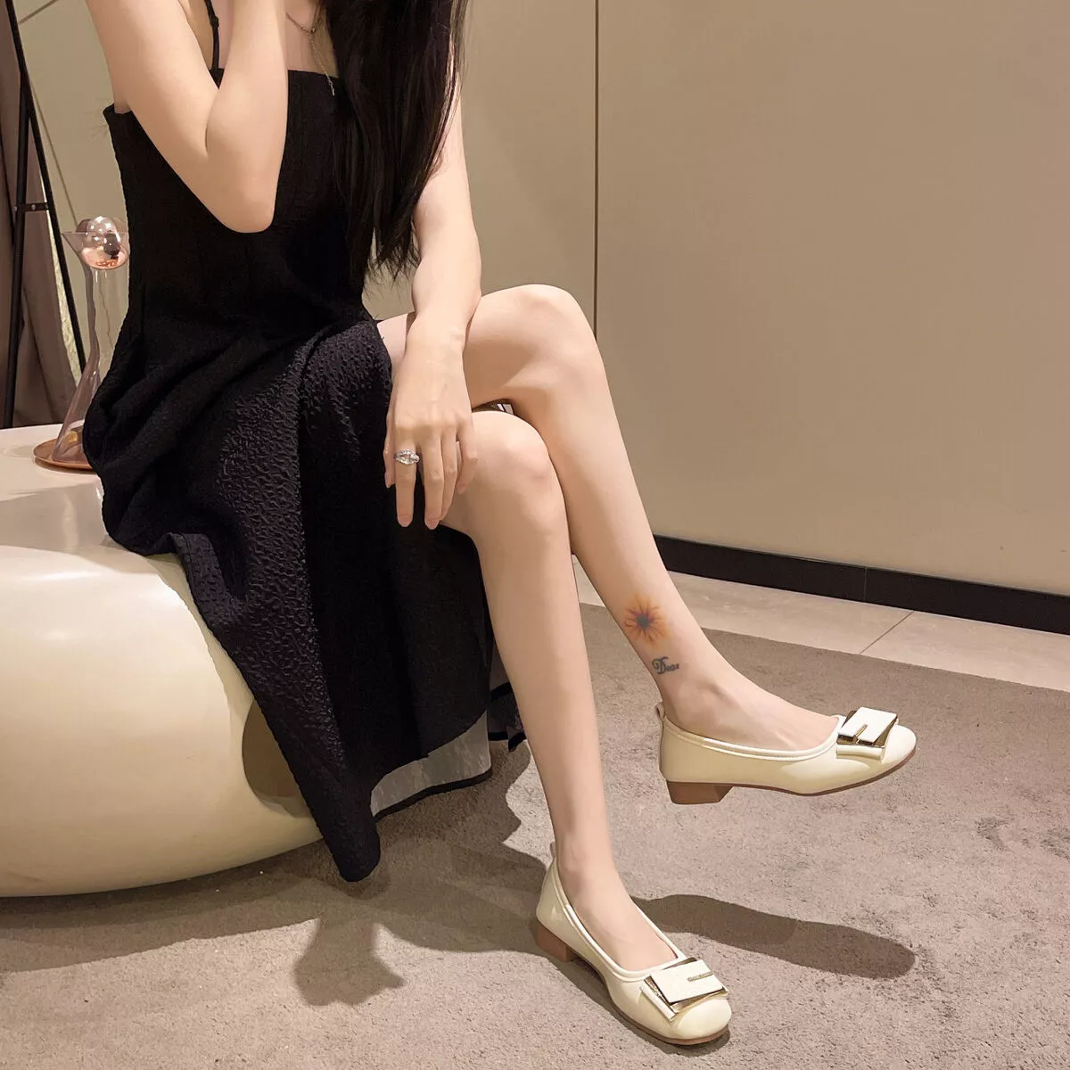 Round Toe Block Heels Slip-Ons - Image 13