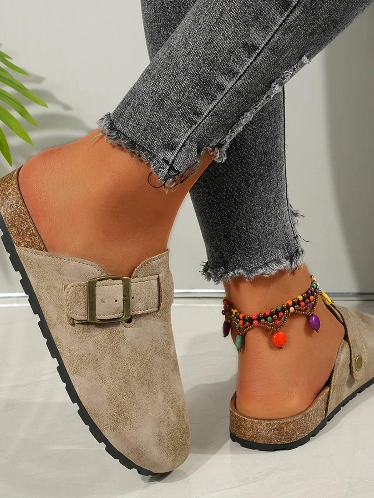 Round Toe Buckle Slip-Ons - Image 3