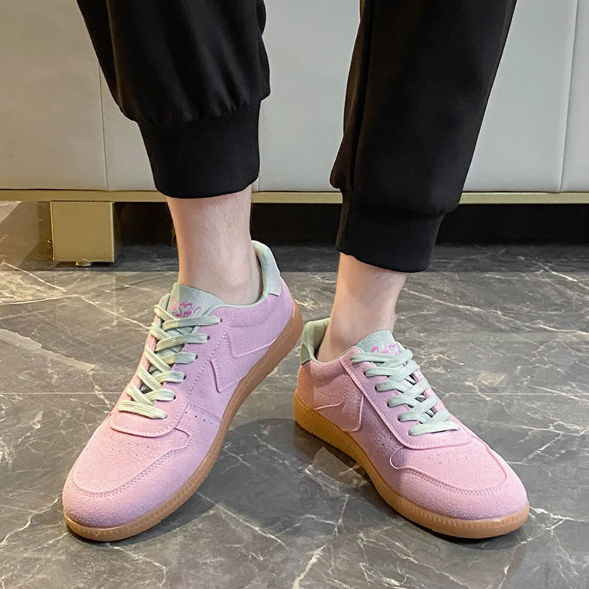 Round Toe Lace Up Sneakers - Image 2