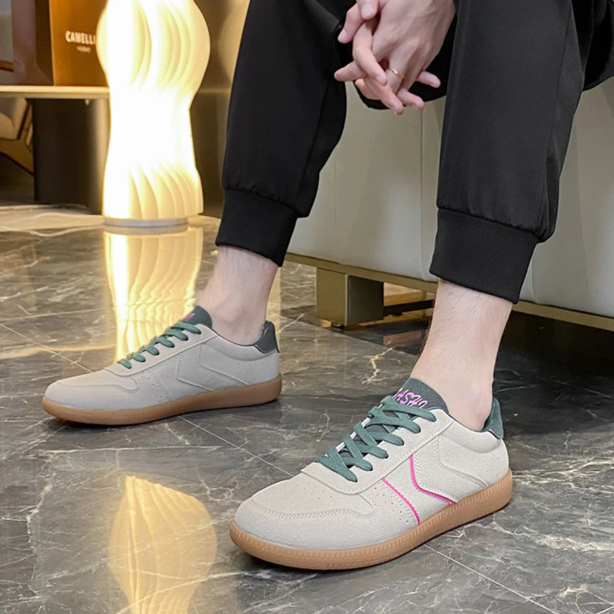 Round Toe Lace Up Sneakers - Image 3