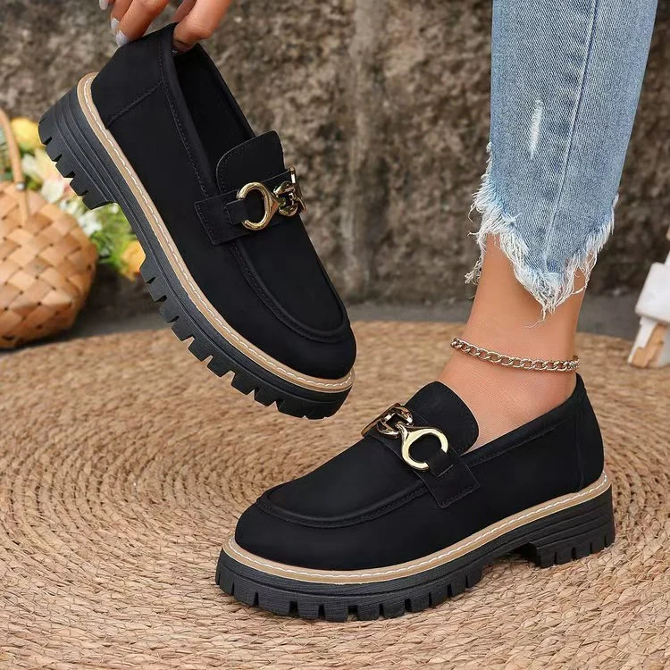 Round Toe Platform Loafers - Image 2