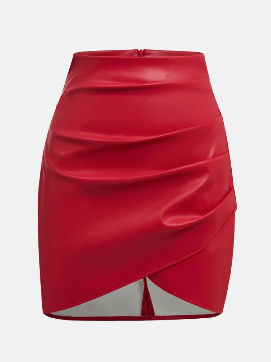 Ruched Asymmetrical Hem Skirt - Image 15