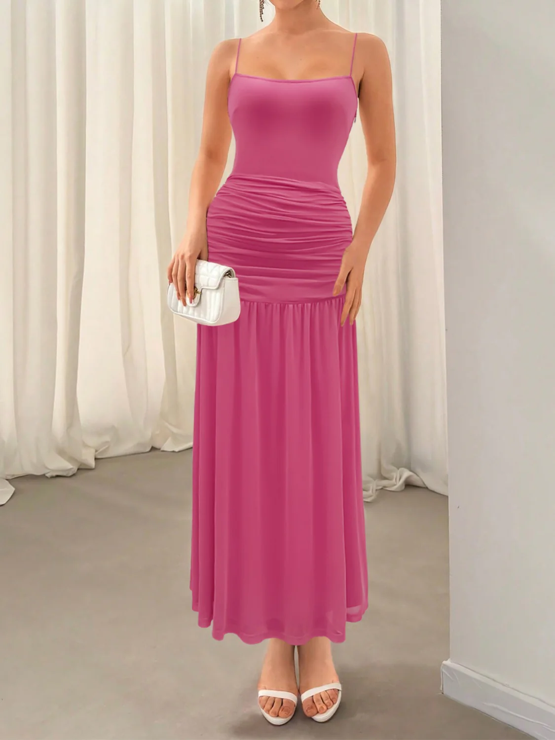 Ruched Maxi Cami Dress - Image 5