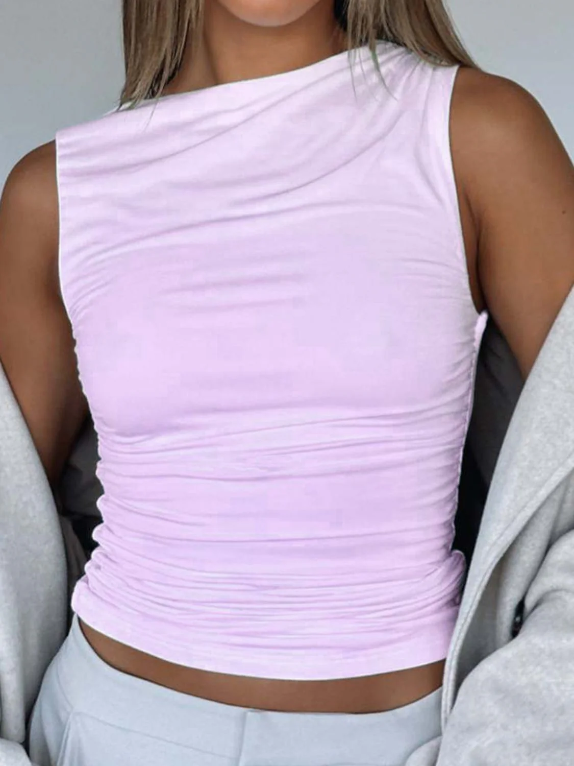 Ruched Round Neck Tank - Image 13