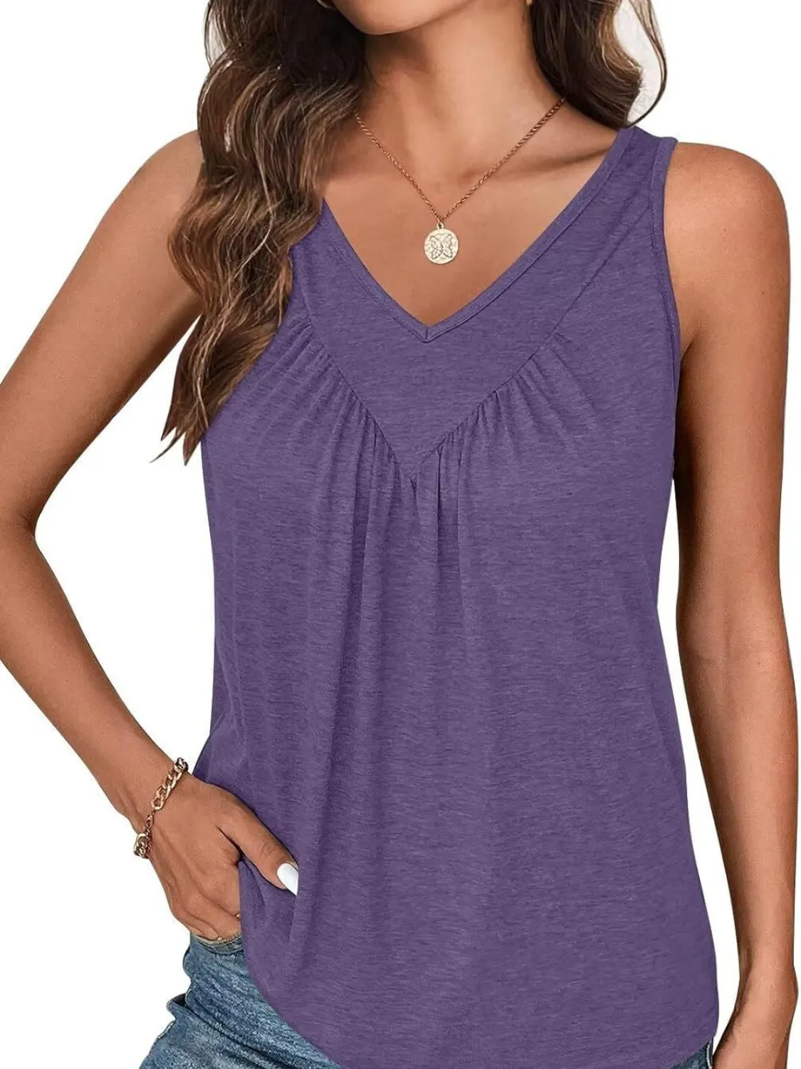 Ruched V-Neck Tank - Image 10