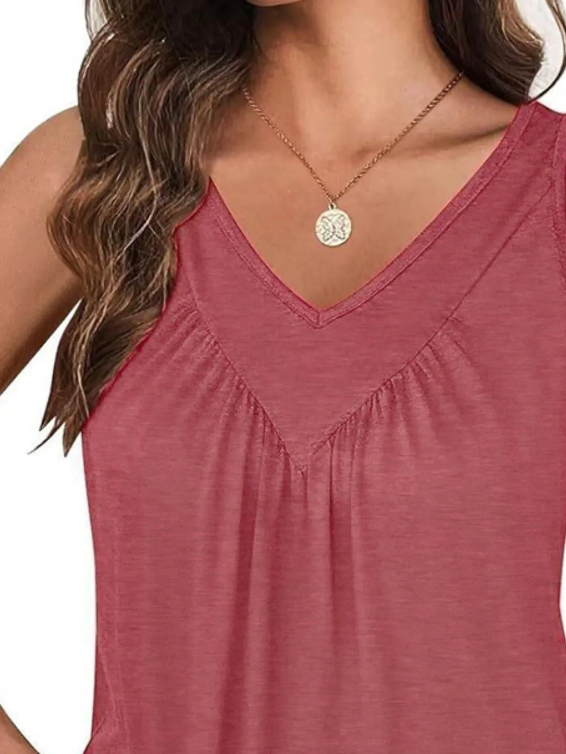 Ruched V-Neck Tank - Image 20