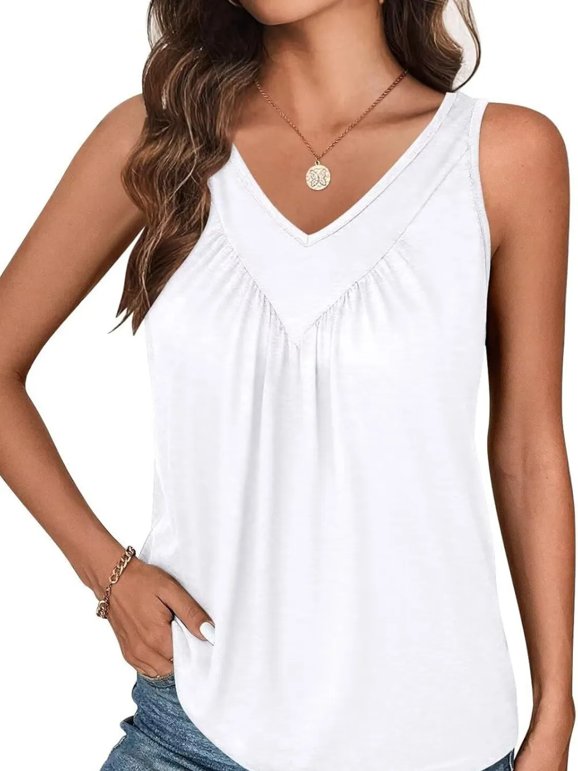 Ruched V-Neck Tank - Image 6