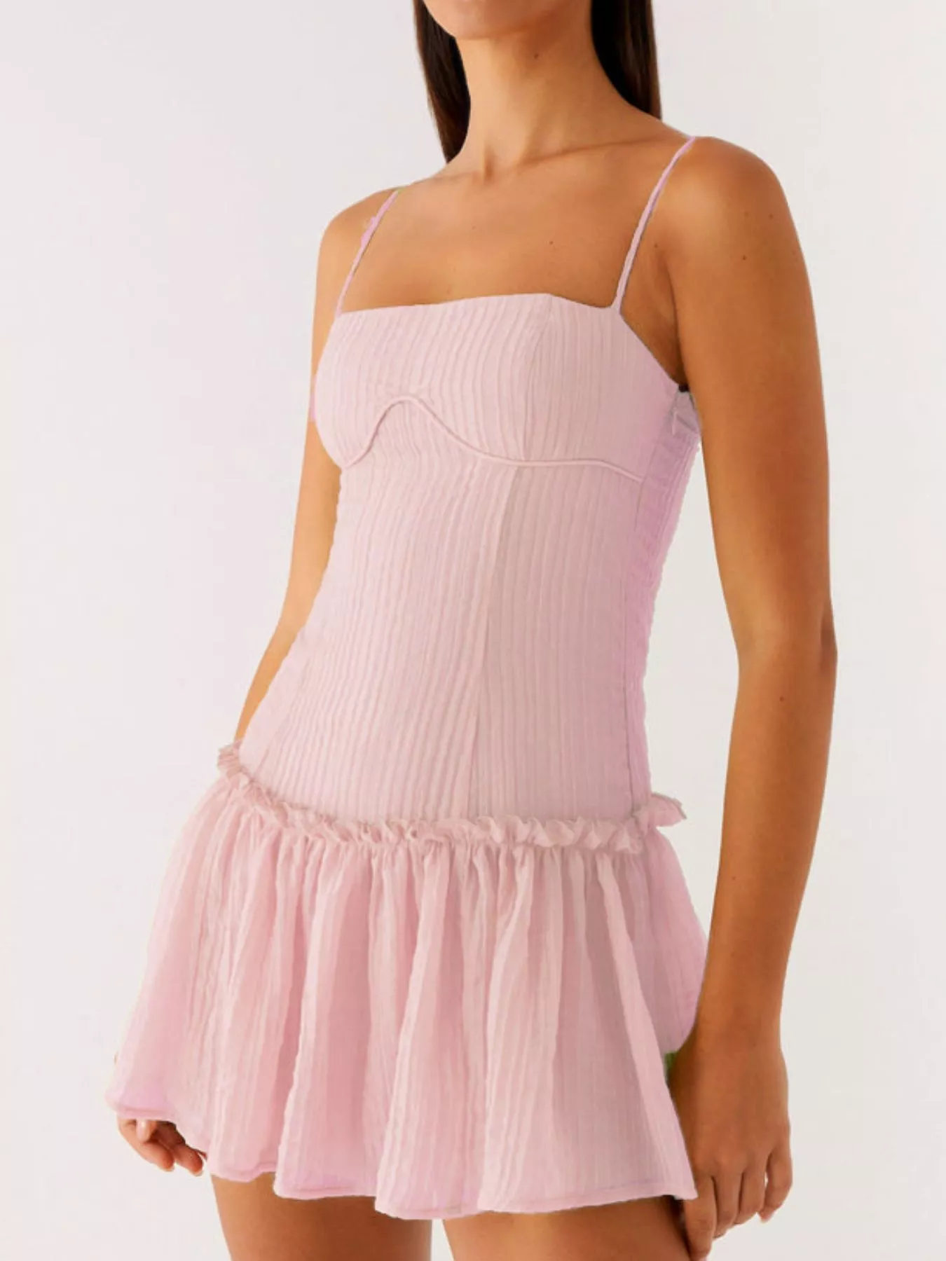 Ruffle Hem Cami Mini Dress - Image 13