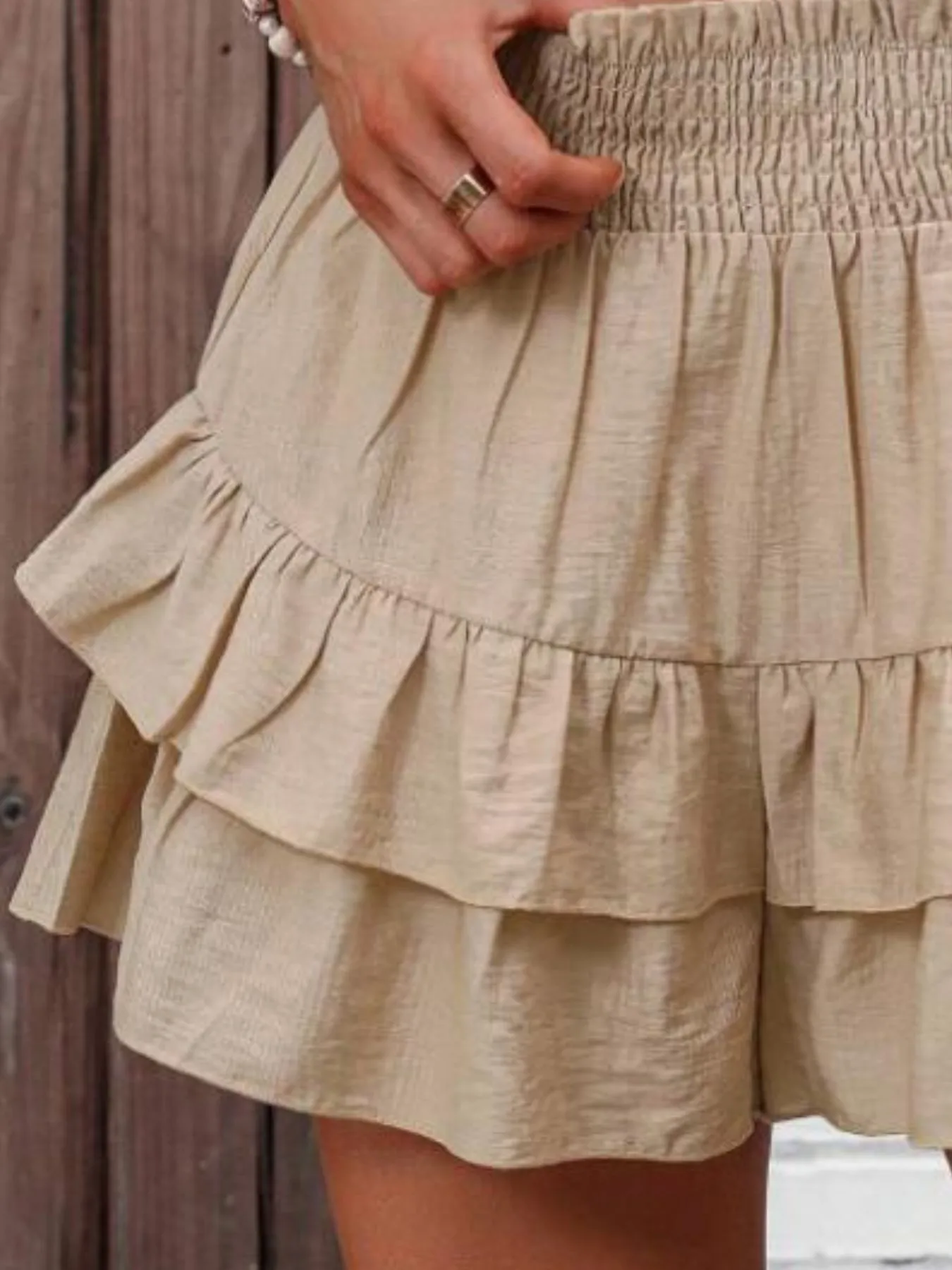 Ruffle Layered High Waist Casual Skort - Image 14