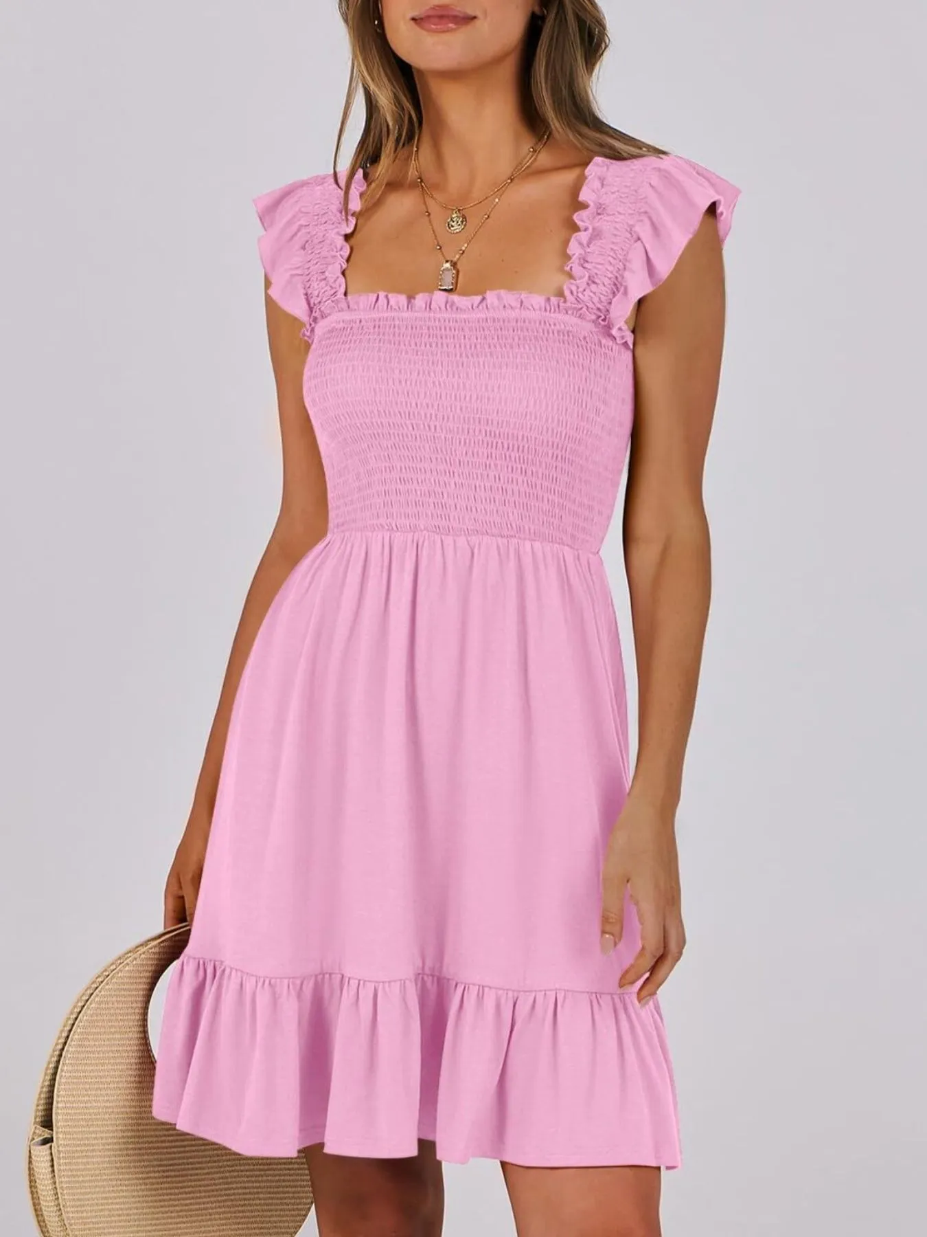 Ruffled Hem Smocked Cami Dress - Image 12