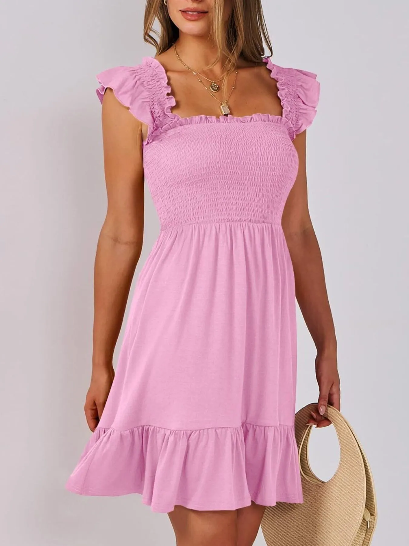 Ruffled Hem Smocked Cami Dress - Image 13