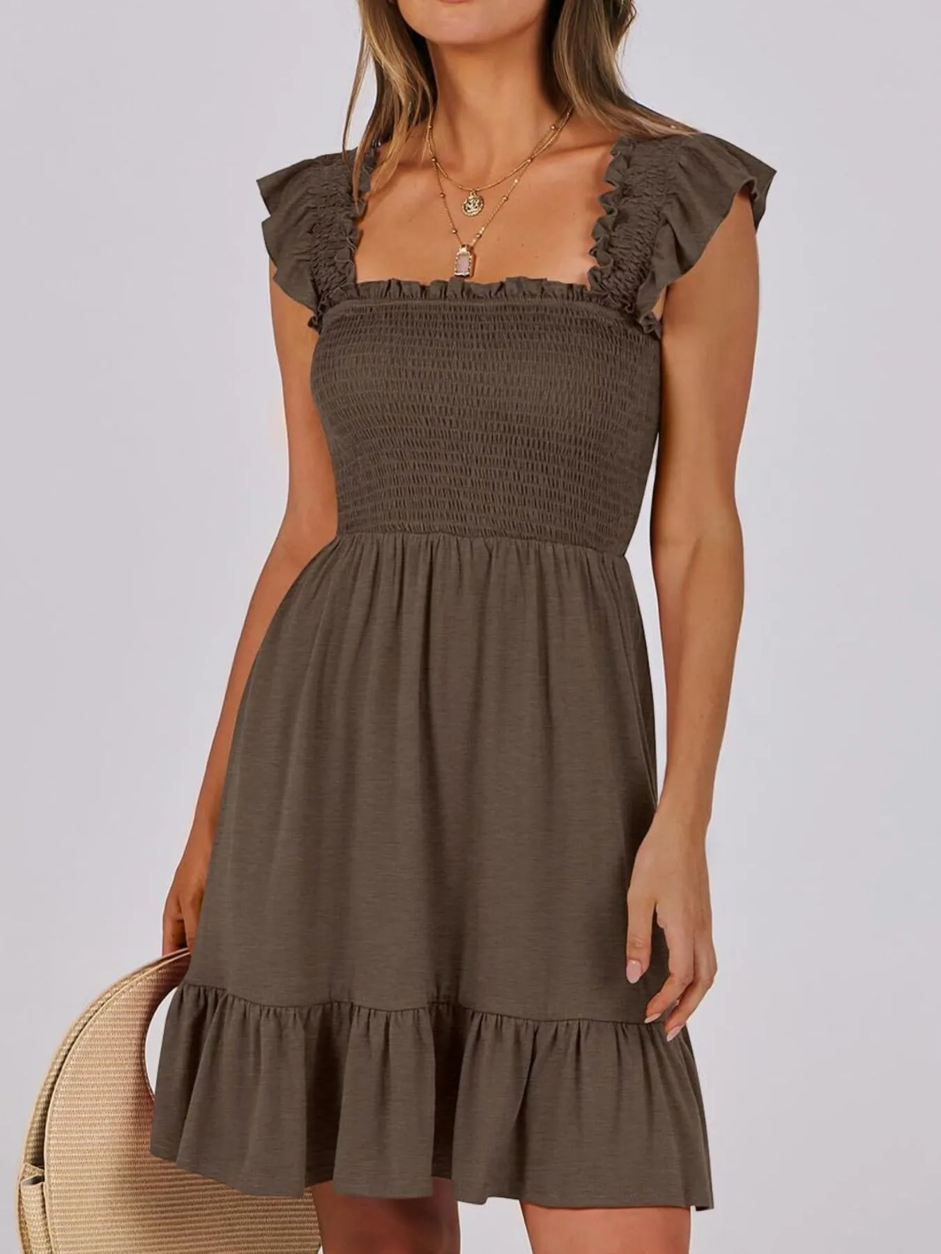 Ruffled Hem Smocked Cami Dress - Image 21