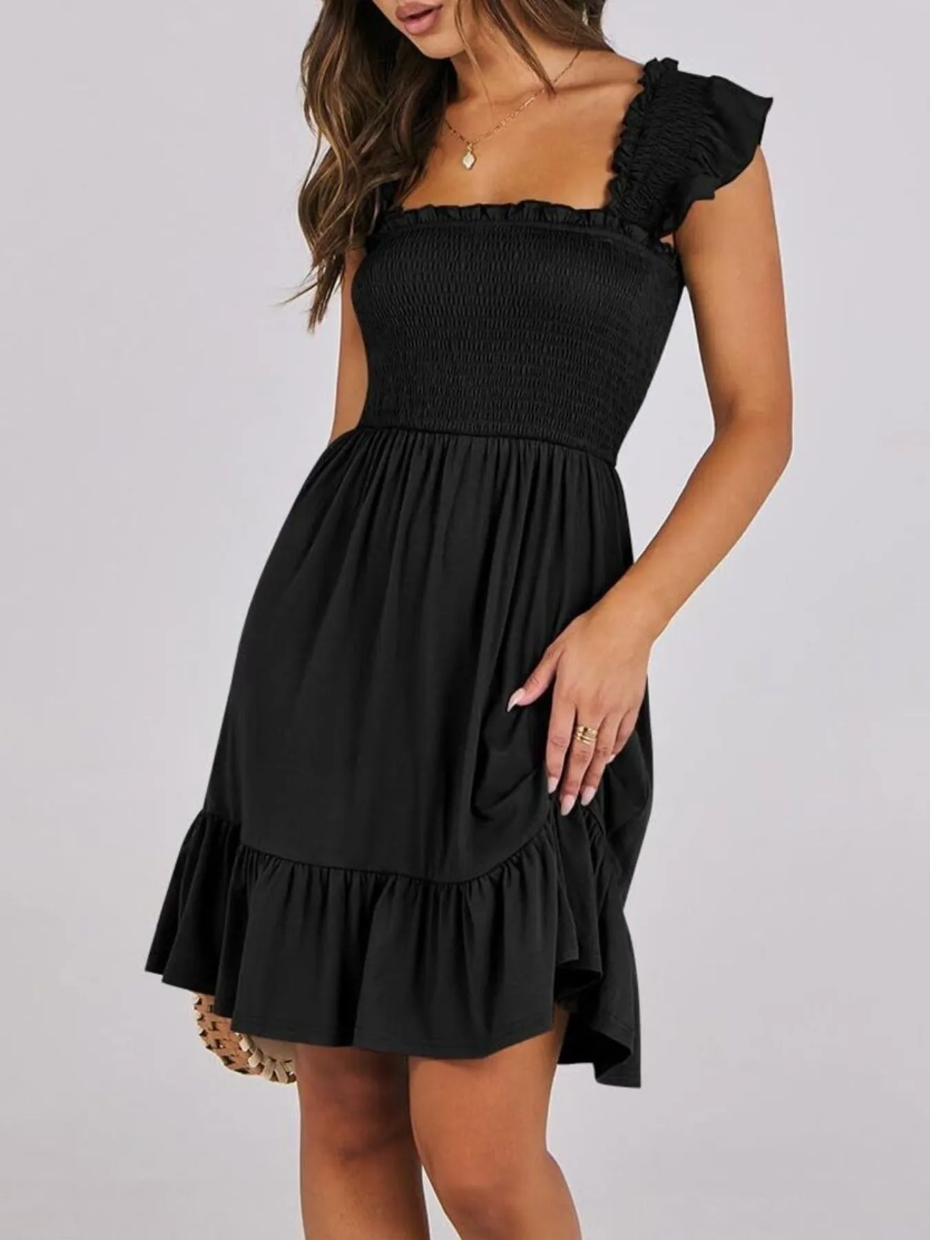 Ruffled Hem Smocked Cami Dress - Image 6