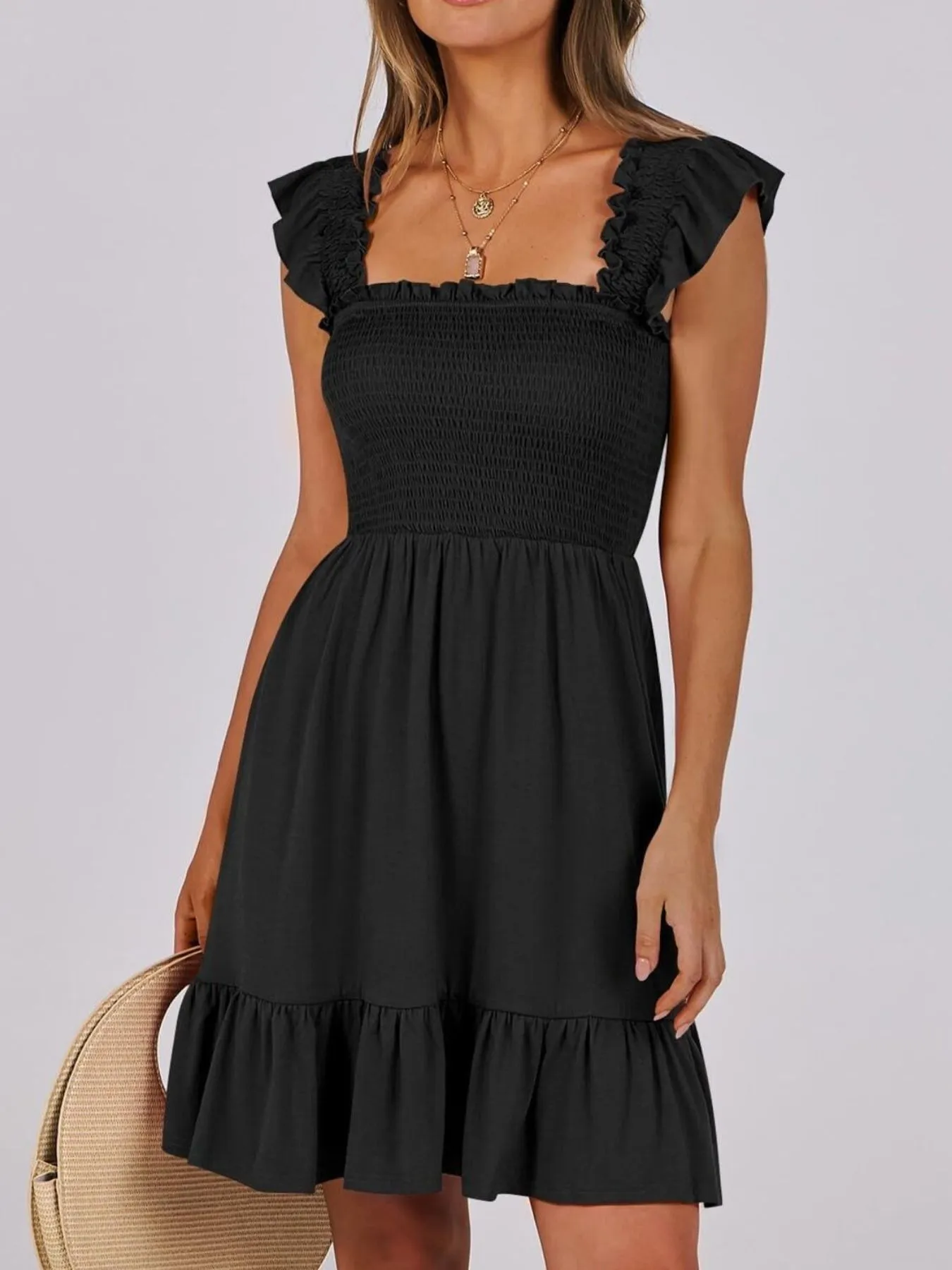 Ruffled Hem Smocked Cami Dress - Image 7