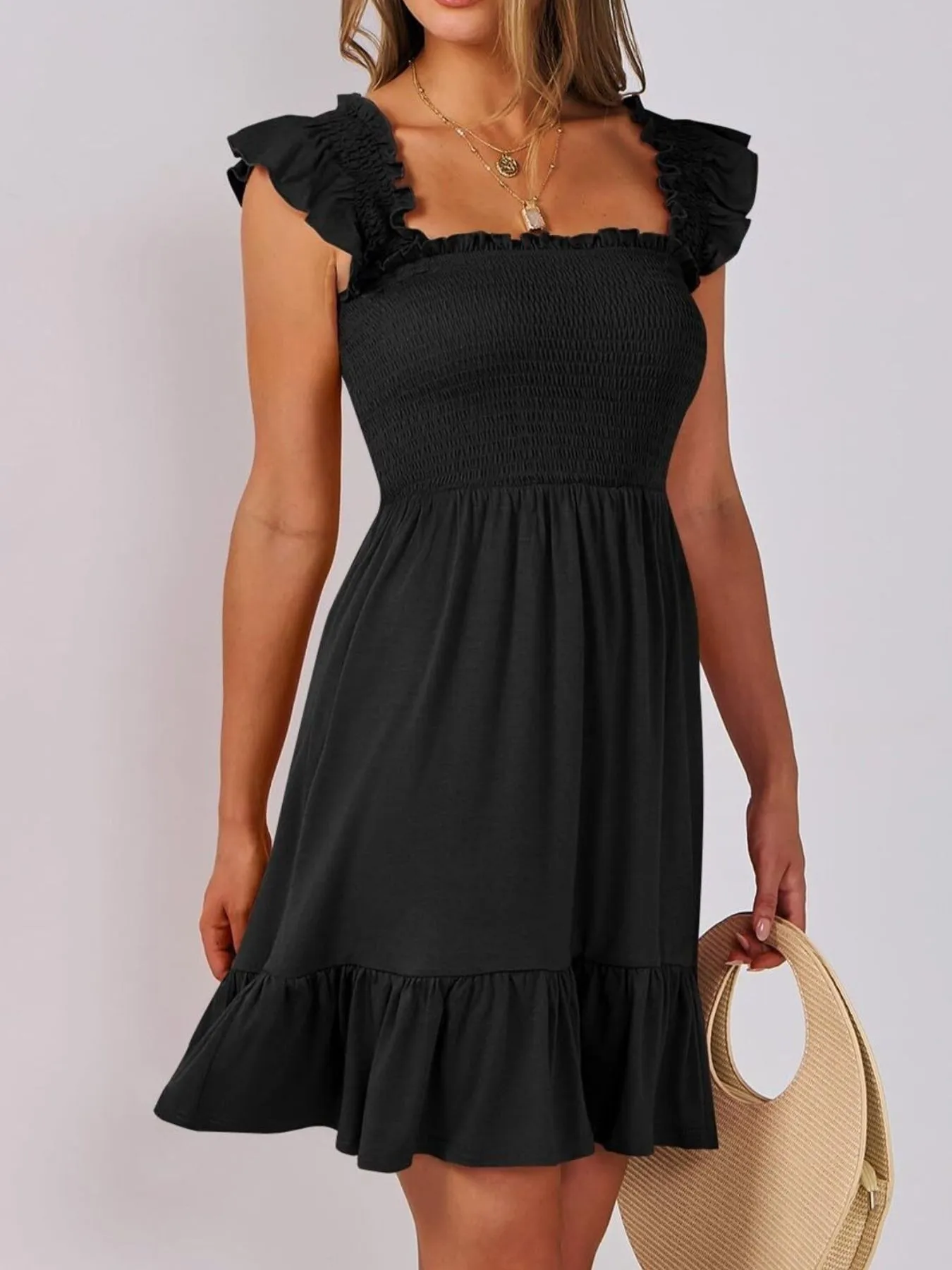 Ruffled Hem Smocked Cami Dress - Image 8