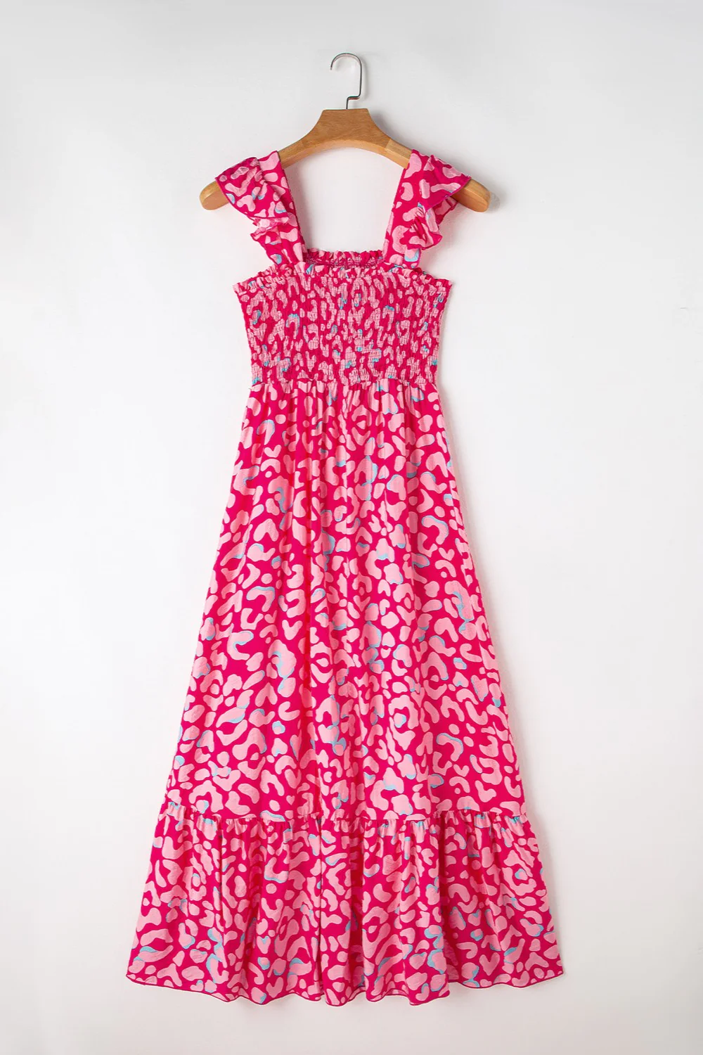 Ruffled Printed Wide Strap Dress - Image 4