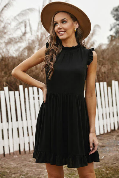 Ruffled Sleeveless Mini Dress - Image 4