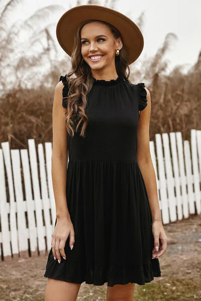 Ruffled Sleeveless Mini Dress - Image 5