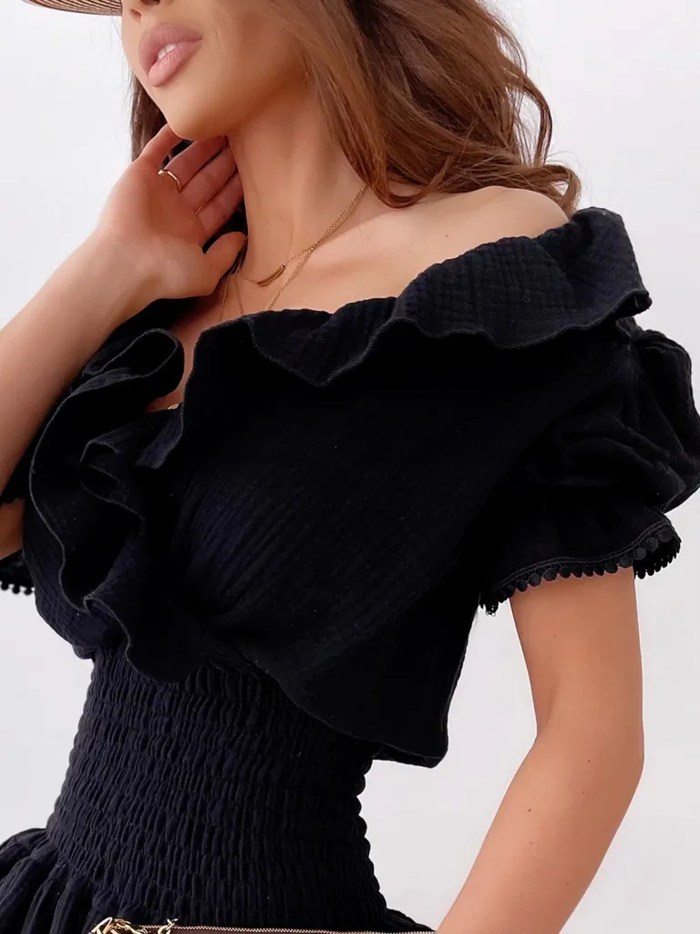 Ruffled Smocked Layered Mini Dress - Image 8