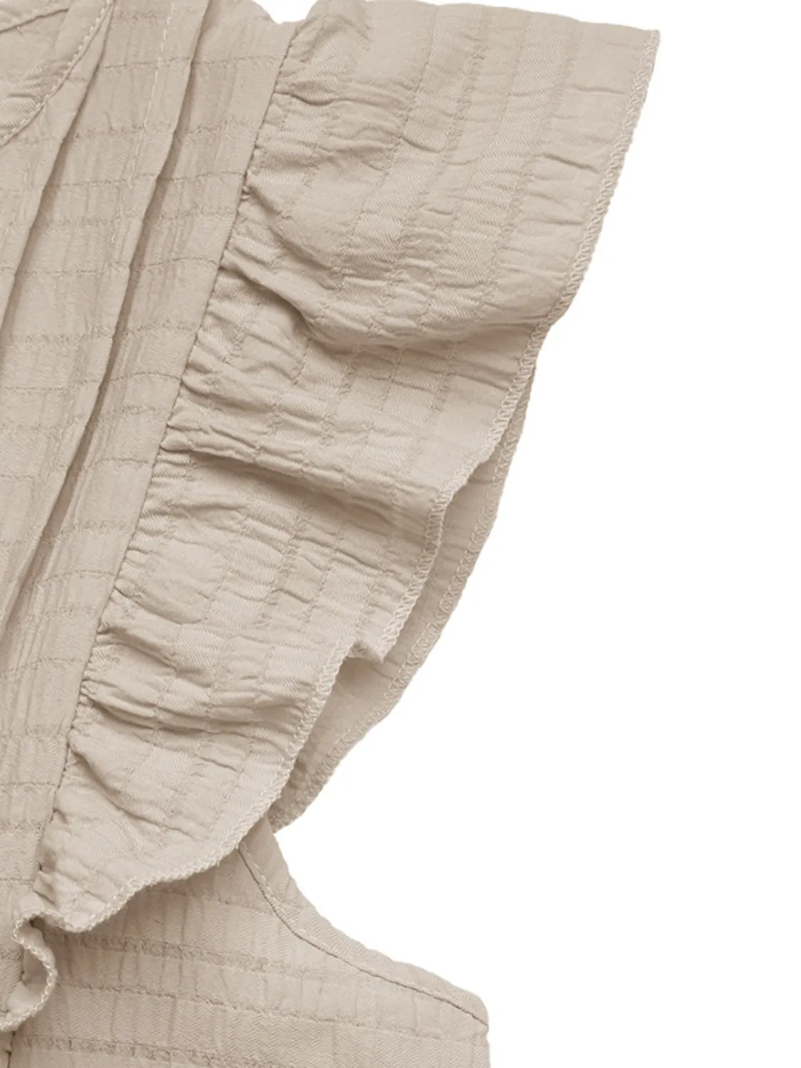 Ruffled Tie Neck Cap Sleeve Dress - Image 7