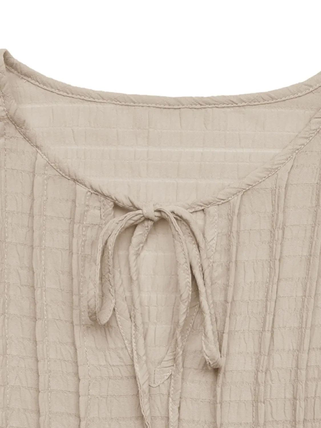 Ruffled Tie Neck Cap Sleeve Dress - Image 8