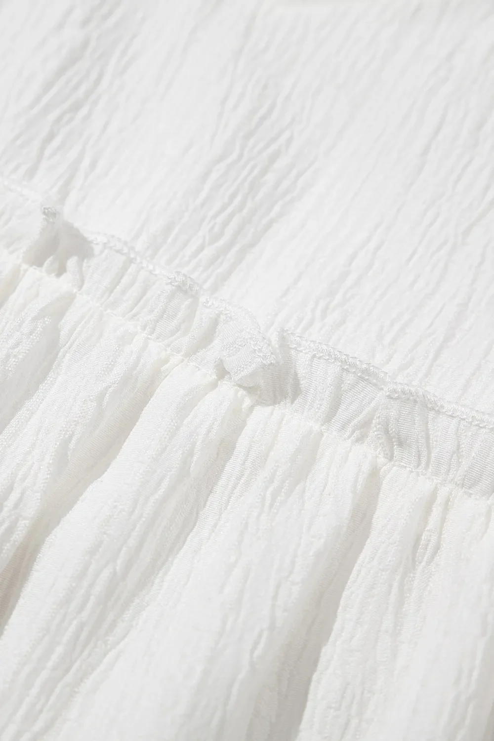 Ruffled Trim V Neck Flutter Flowy Top - Image 7
