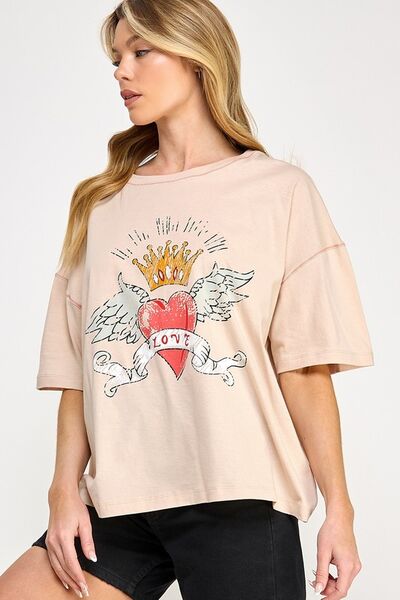 Love-Inpired Graphic Oversized T-Shirt - Image 3