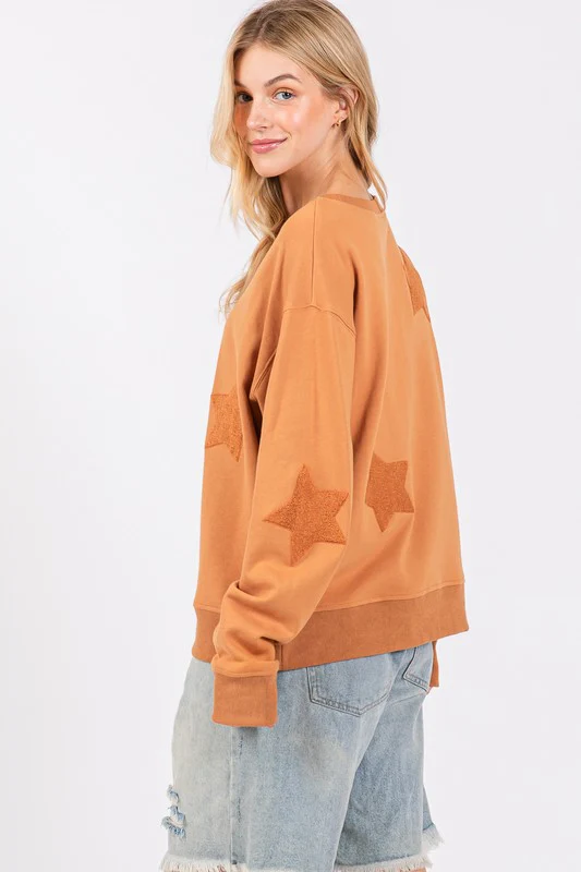 SAGE + FIG Star Patch Long Sleeve Sweatshirt - Image 2