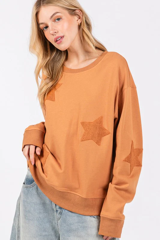 SAGE + FIG Star Patch Long Sleeve Sweatshirt - Image 3