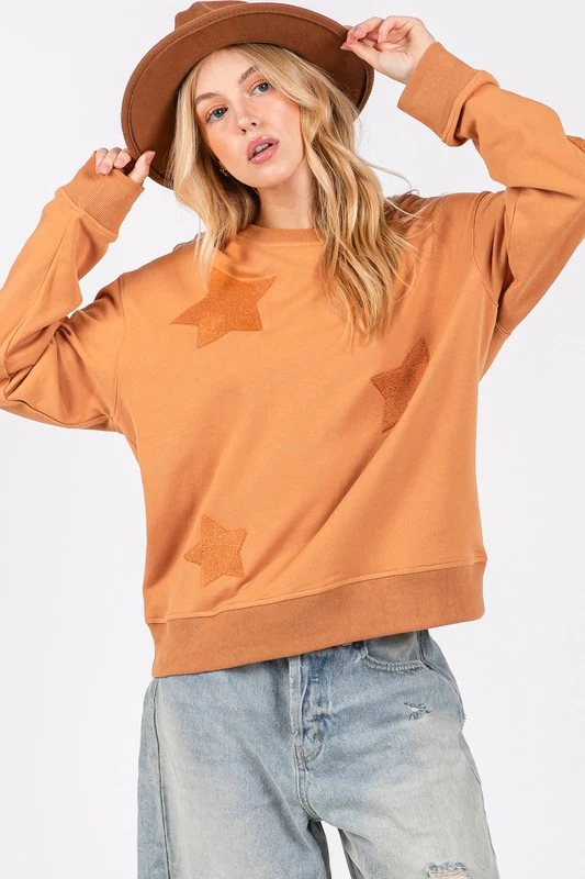 SAGE + FIG Star Patch Long Sleeve Sweatshirt - Image 4
