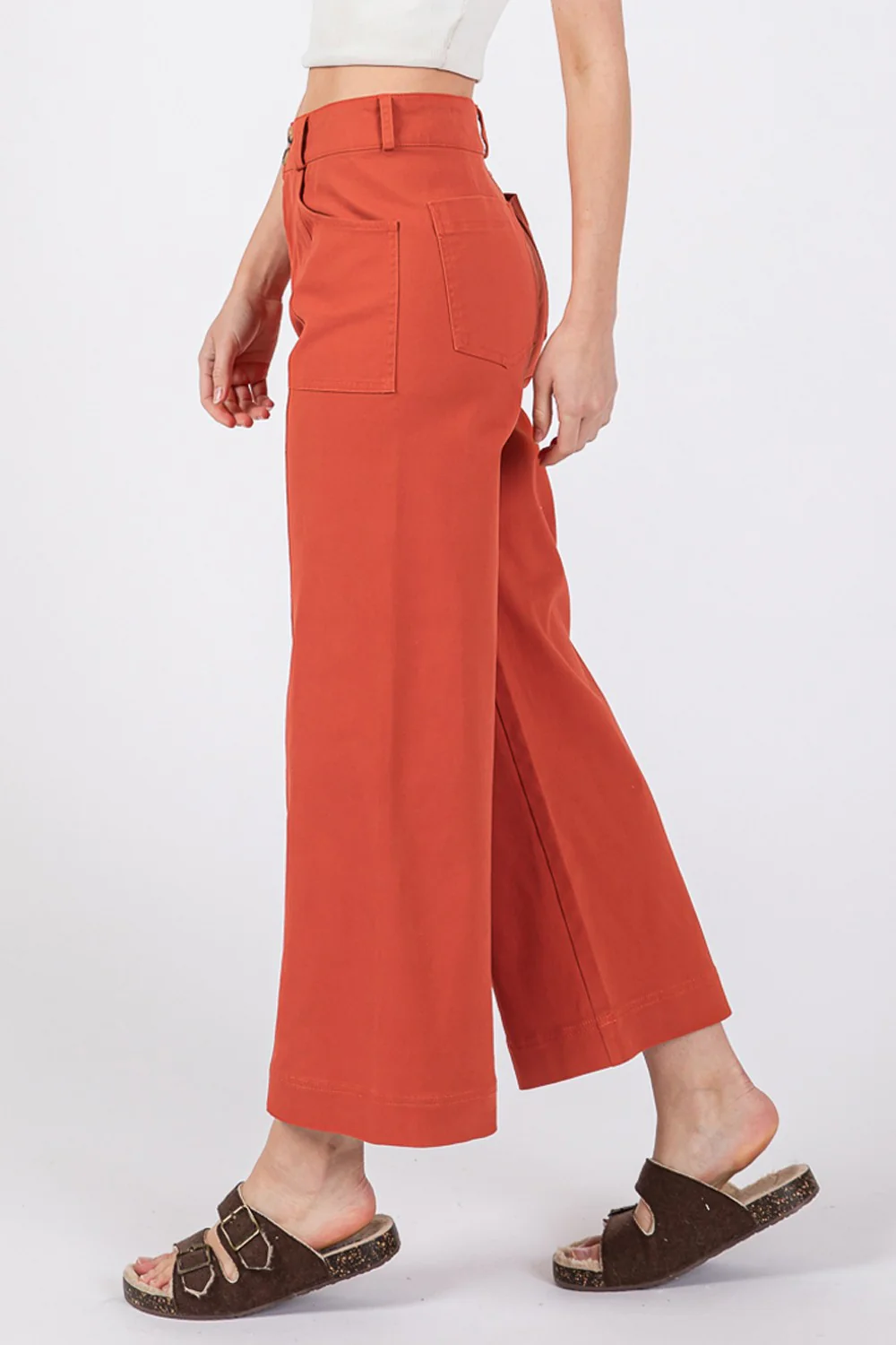 SAGE + FIG Wide Leg Cropped Pants - Image 3