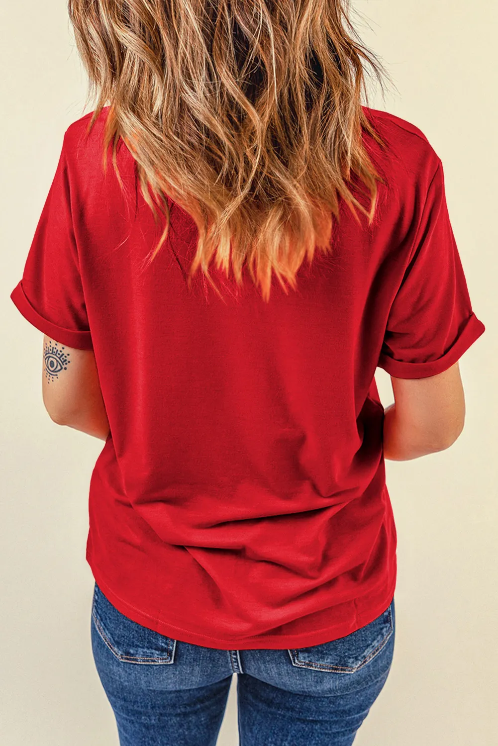 Santa Round Neck Short Sleeve T-Shirt - Image 4