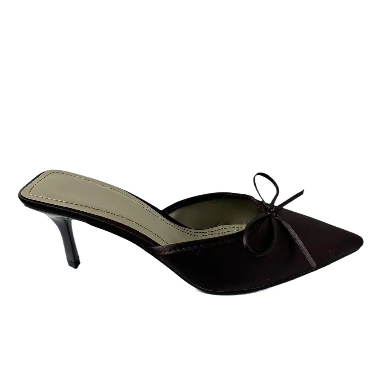 Satin Pointed Toe Pumps - Image 5