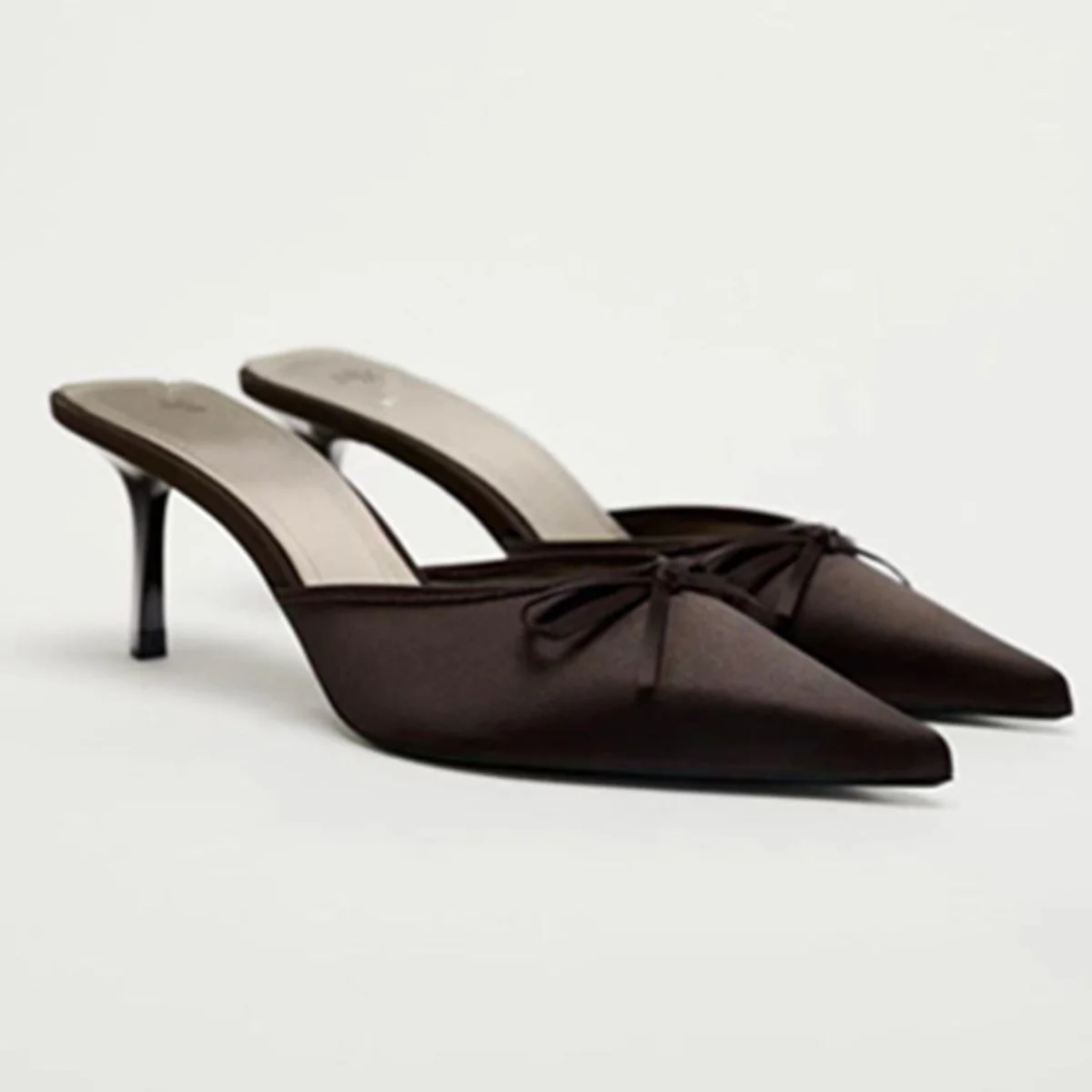 Satin Pointed Toe Pumps - Image 6