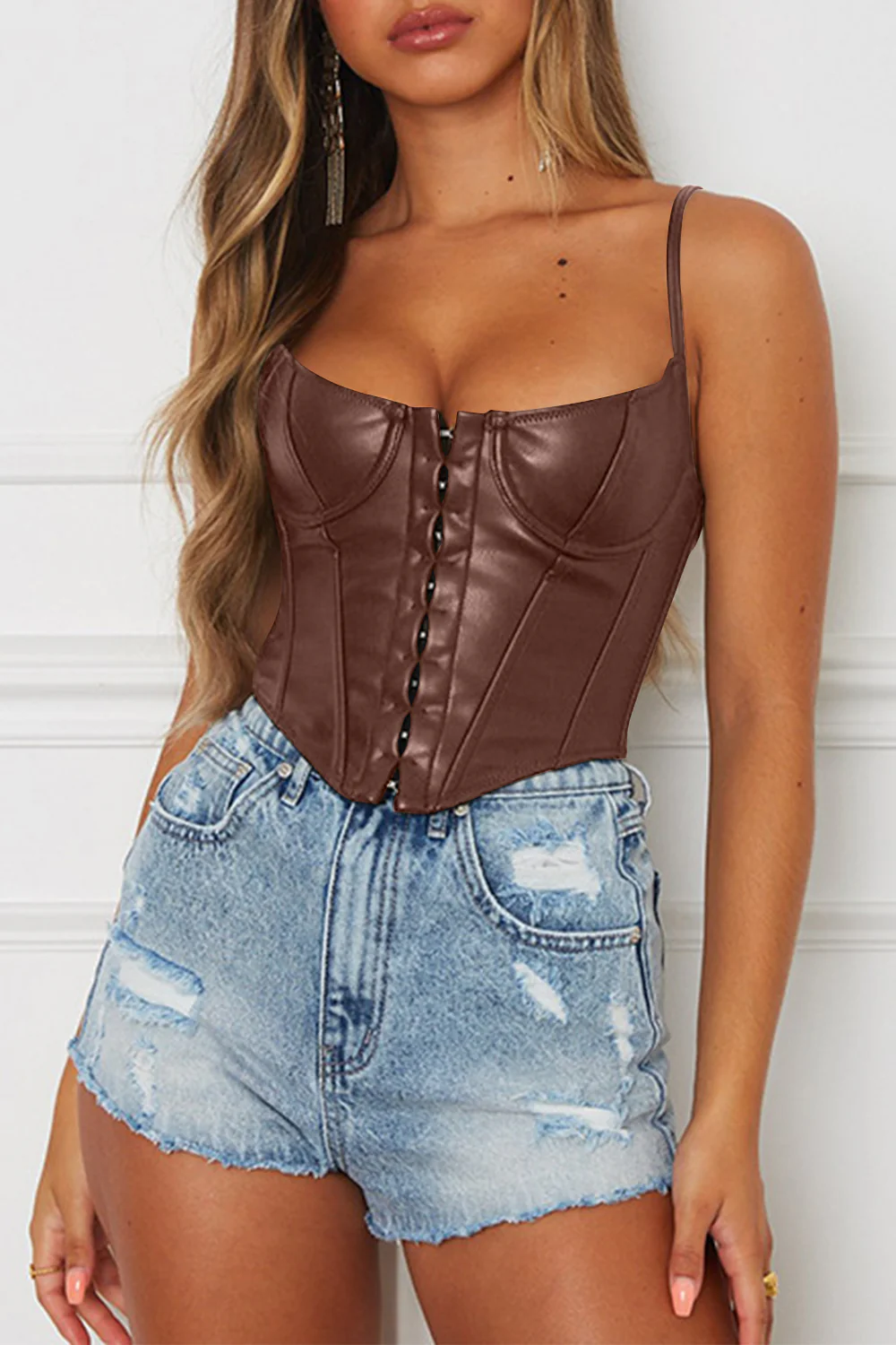 Scoop Neck Spaghetti Strap Cami - Image 5