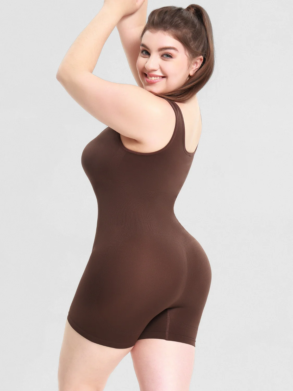 Scoop Neck Wide Strap Shaping Romper - Image 16