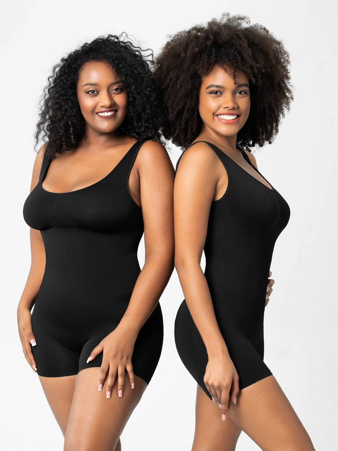 Scoop Neck Wide Strap Shaping Romper - Image 2