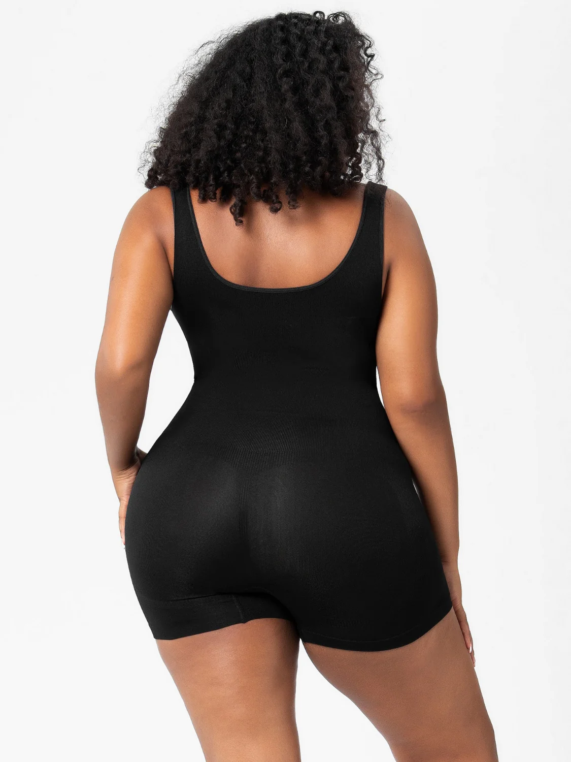 Scoop Neck Wide Strap Shaping Romper - Image 3