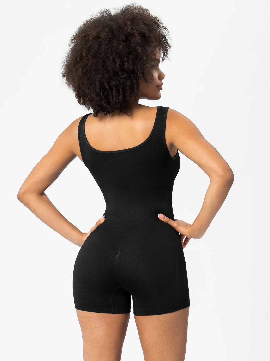 Scoop Neck Wide Strap Shaping Romper - Image 7