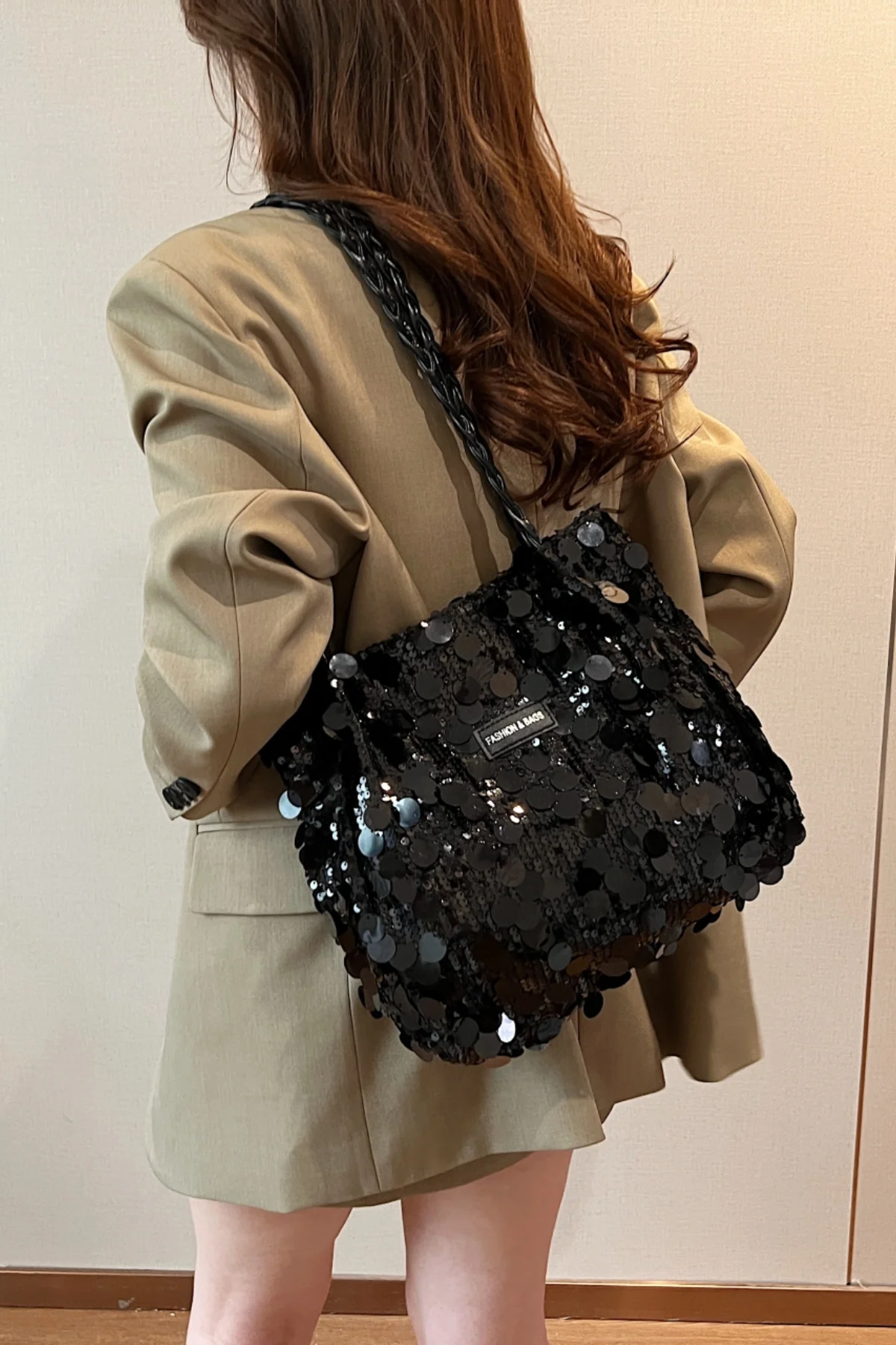 Sequin Braided Strap Shoulder Bag - Image 18