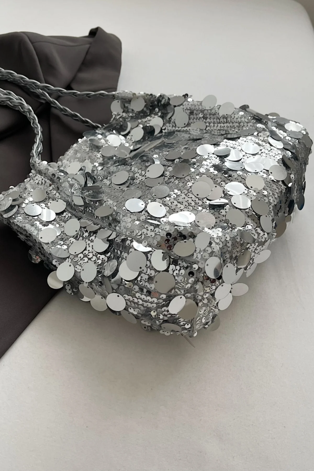Sequin Braided Strap Shoulder Bag - Image 8