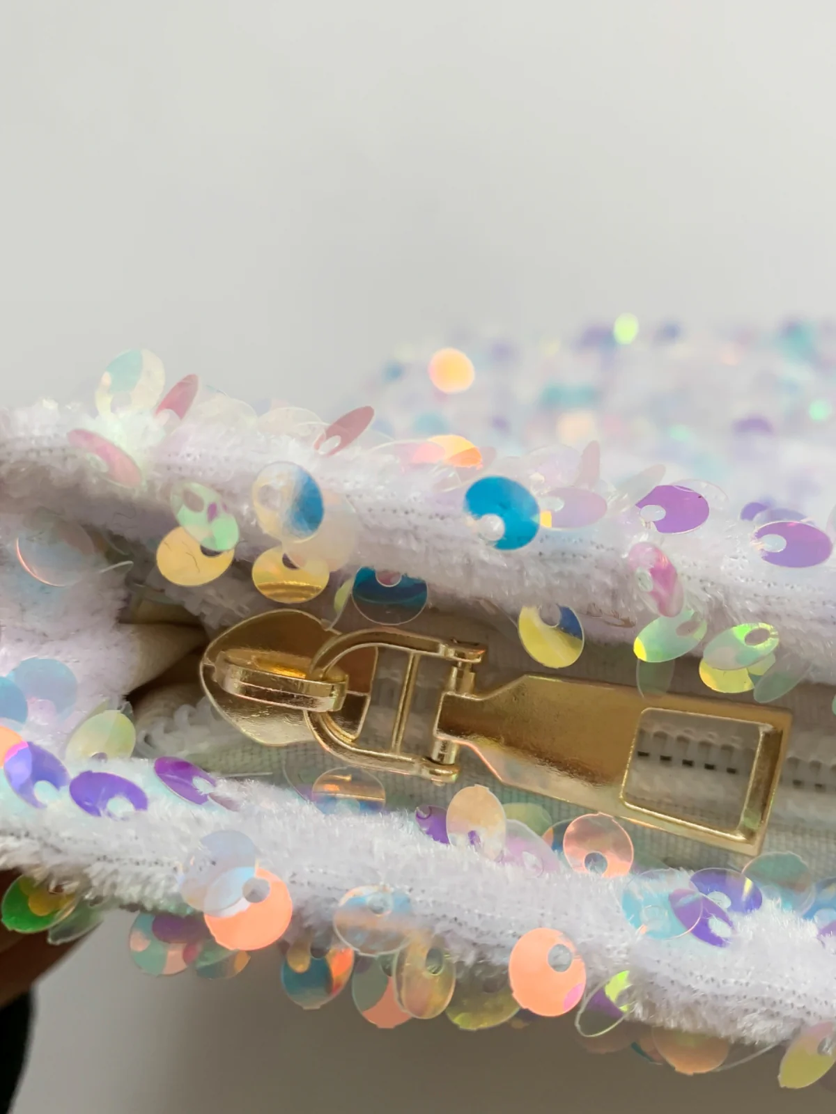 Sequin Clutch with Zipper - Image 10