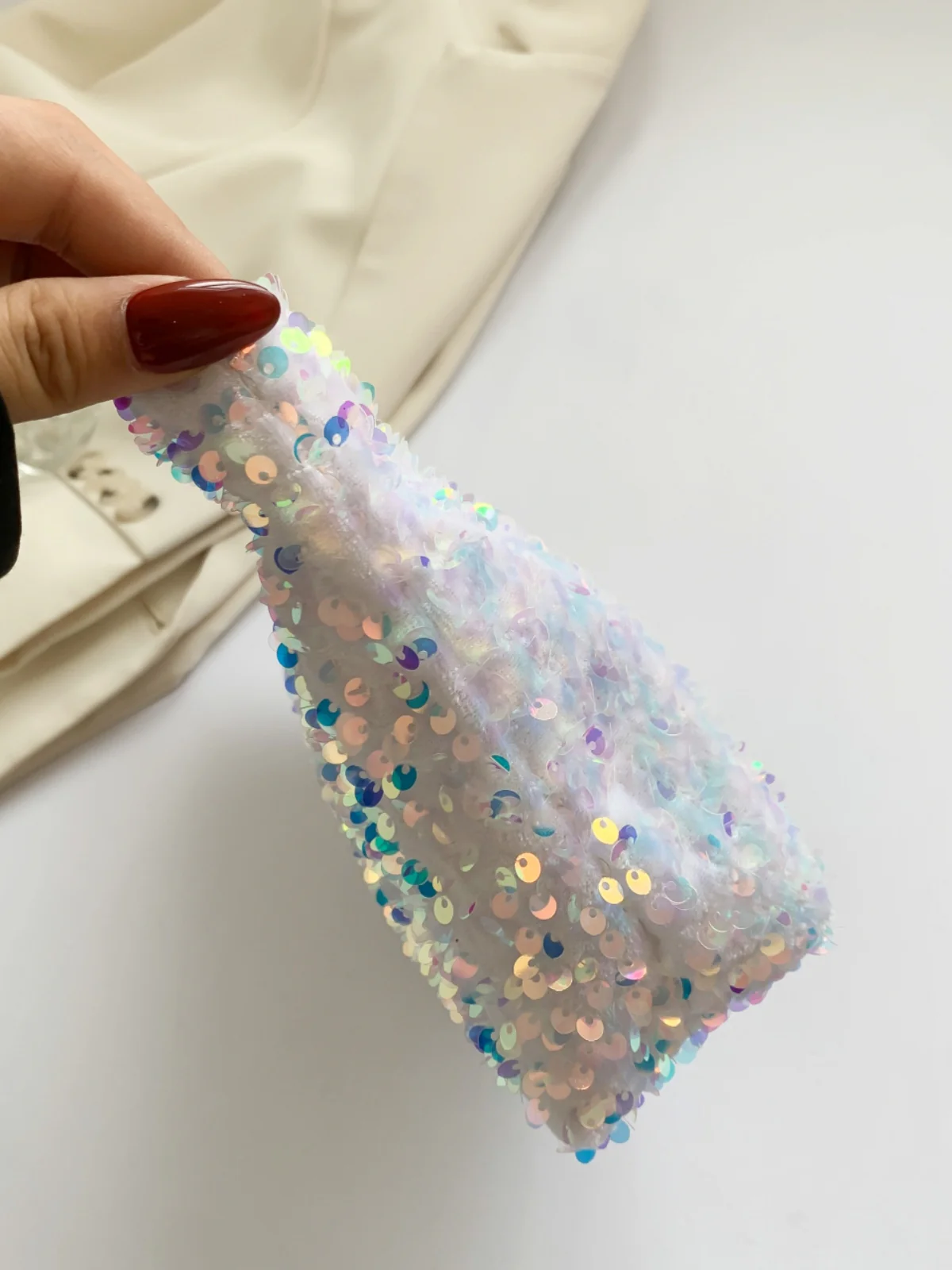 Sequin Clutch with Zipper - Image 8