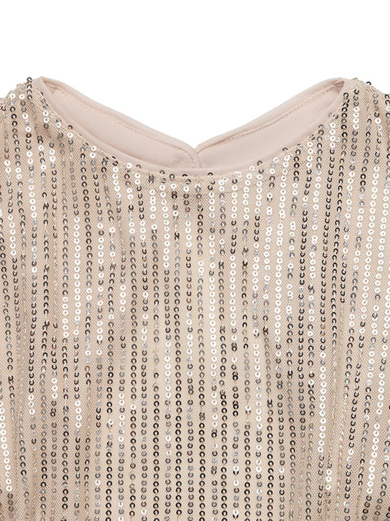Sequin Cutout Back Long Sleeve Blouse - Image 8